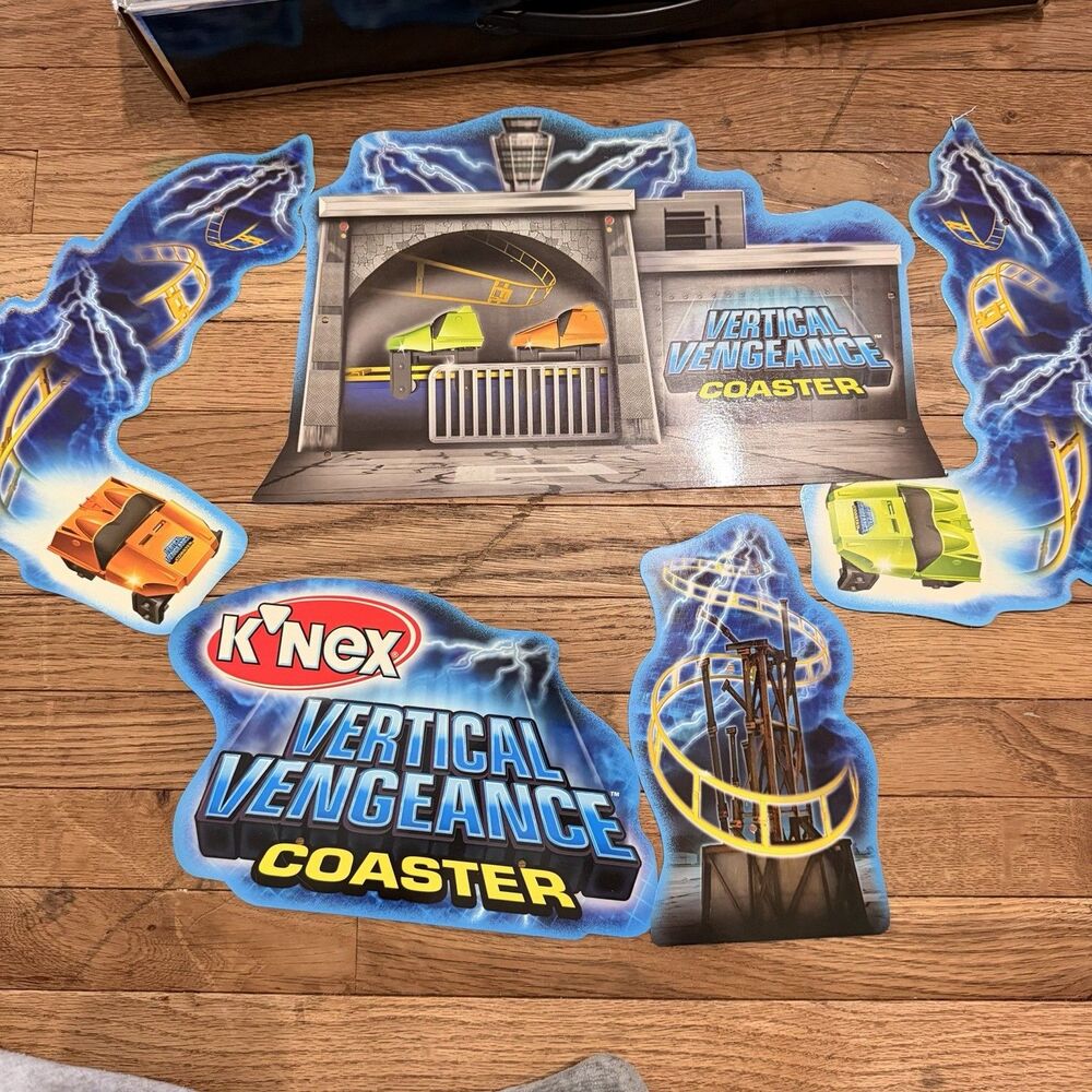 Vintage K'nex Vertical Vengeance Roller Coaster Signage